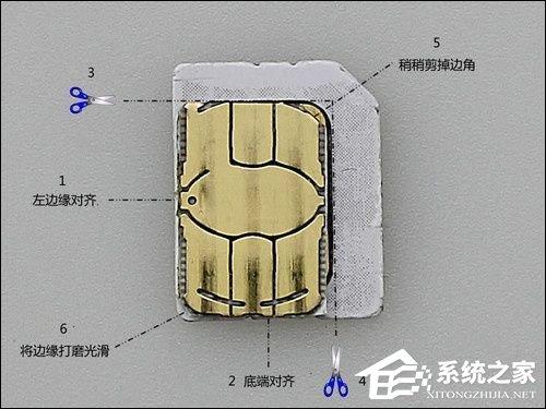 新版联通sim卡剪nano卡图解3,最后,我们将剪好的nano卡装入到手机中