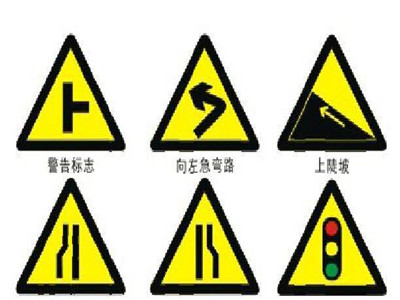 常见交通警告标志介绍