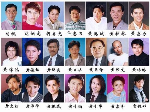 董晓梅求香港tvb无线所有男明星电影演员的名字及照片或图片