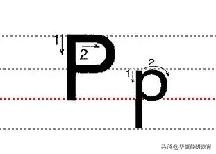 二十六个大小写字母规范的书写方法!