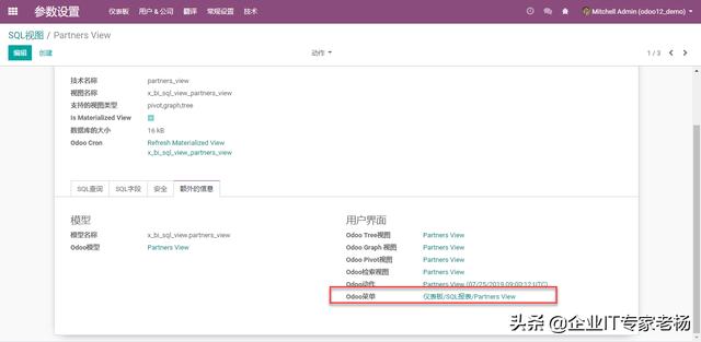 ��ѿ�ԴERP Odoo ֧��SQL�Զ���ı���������������