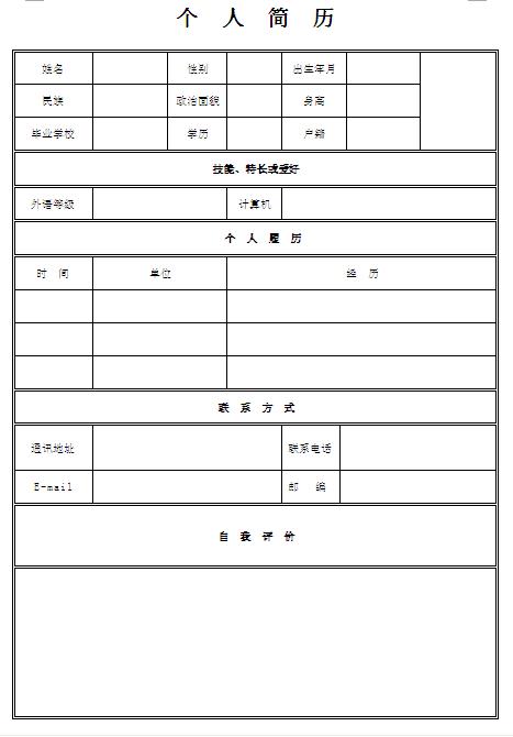 如何写一份出色的个人简历(内附简历模板)