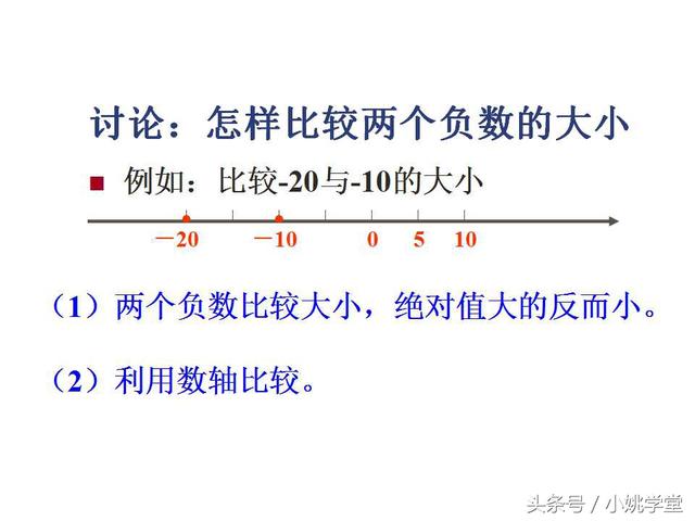 初中七年级上数学,1.4有理数的大小比较