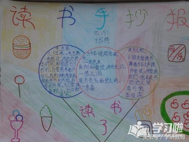 一年级简单漂亮的读书手抄报