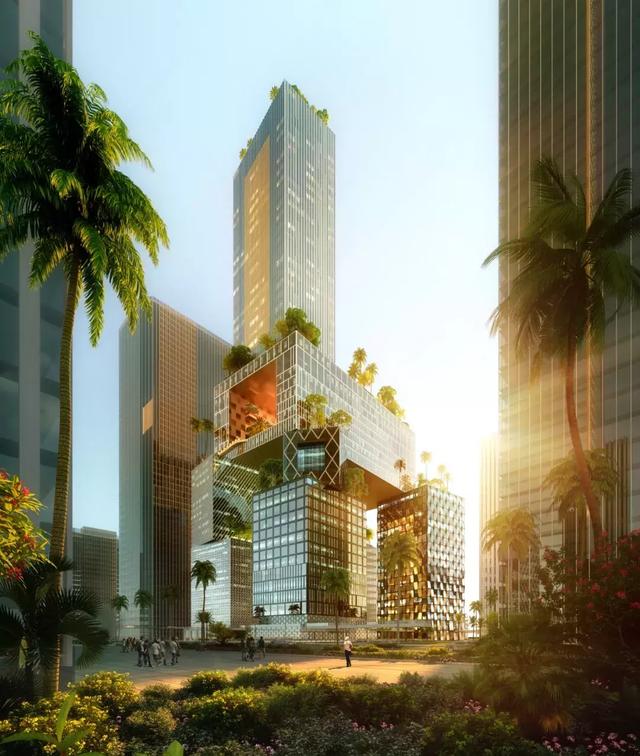 MVRDV赢深圳万科总部大厦竞赛,8个体块打造“3D城市”