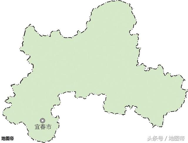 江西省宜春市市中心,地图上为何在偏远的一角?