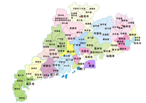 粤北粤东粤西粤南里面包括哪些县市谁能详细的说说真确的答案