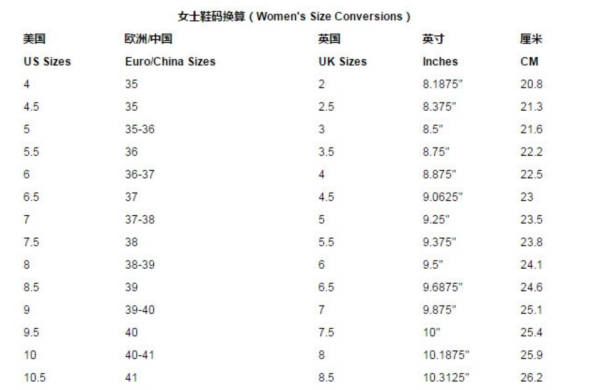 us5码是中国码的多少码